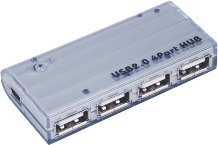 PremiumCord USB 2.0 HUB 4-portový s napájecím adaptérem 5V 2A_657183195