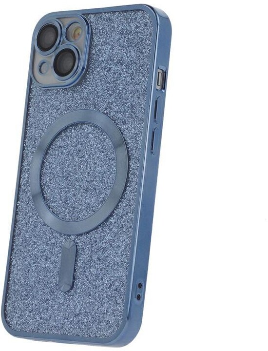 C.P.A. silikonové TPU pouzdro Mag Glitter Chrome pro iPhone 14 Plus, modrá_1170038697