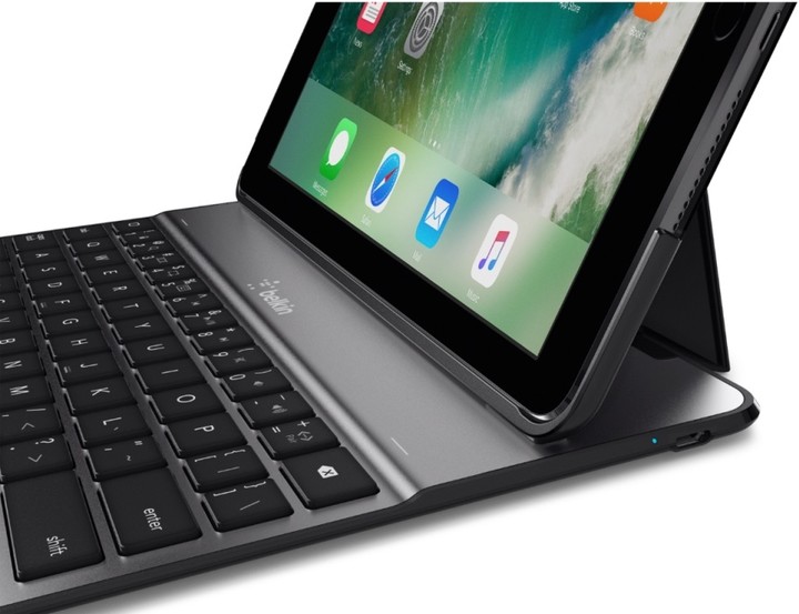 Belkin iPad Air &amp; 9.7&quot; iPad 2017 + 2018 Bluetooth QODE Ultimate klávesnice, černá_1166200016