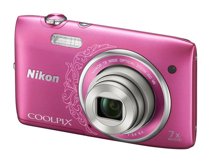 Nikon Coolpix S3500, růžová Lineart_1899708616