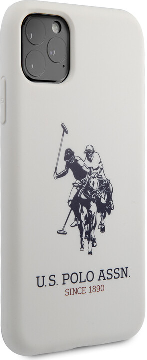 U.S. Polo silikonový kryt Big Horse pro iPhone 11 Pro, bílá_2094661863