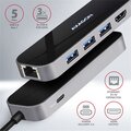 AXAGON multifunkční HUB 6v1 USB 3.2 Gen 1, 3x USB-A, HDMI, RJ-45 GLAN, PD 100W, kabel USB-C 20cm_910236922
