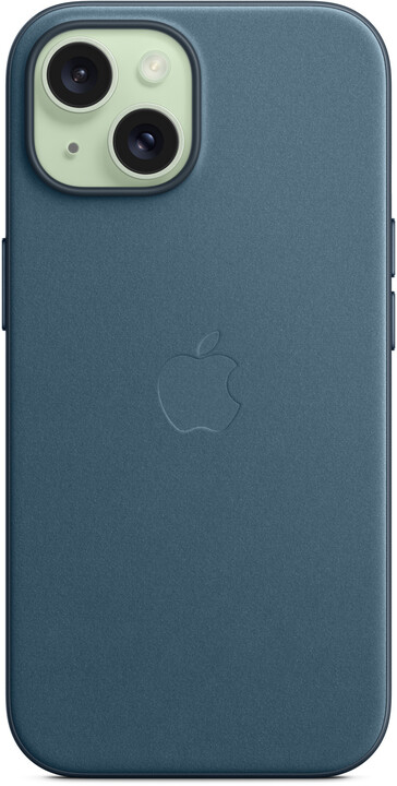 Apple kryt z tkaniny FineWoven s MagSafe na iPhone 15, tichomořsky modrá_481878100