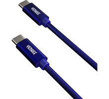 YENKEE kabel YCU C102 BE USB-C, 60W, 2m, modrá Poukaz 200 Kč na nákup na Mall.cz
