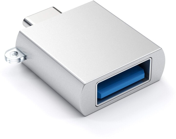 Satechi Type-C - Type A USB Adapter, stříbrná_2103636878