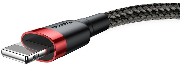 Baseus nabíjecí / datový kabel Cafule USB-A - Lightning, 2,4A, 0.5m, červená/černá_1122196899