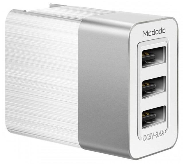 Mcdodo Cube nabíječka 3xUSB bez kabelu, 3,4A, bílá_2027910605