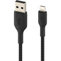 Belkin kabel USB-A - Lightning, M/M, MFi, opletený, 15cm, černá_1682855406