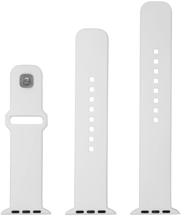 FIXED set silikonových řemínků Silicone Sporty pro Apple Watch 38/40/41mm, bílá_1236583934