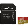 SanDisk micro SDXC Extreme 128GB 160MB/s A2 UHS-I U3 V30 + SD adaptér O2 TV HBO a Sport Pack na dva měsíce