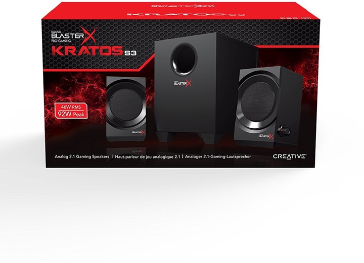 Creative Sound Blaster KRATOS S3, černá_623043041
