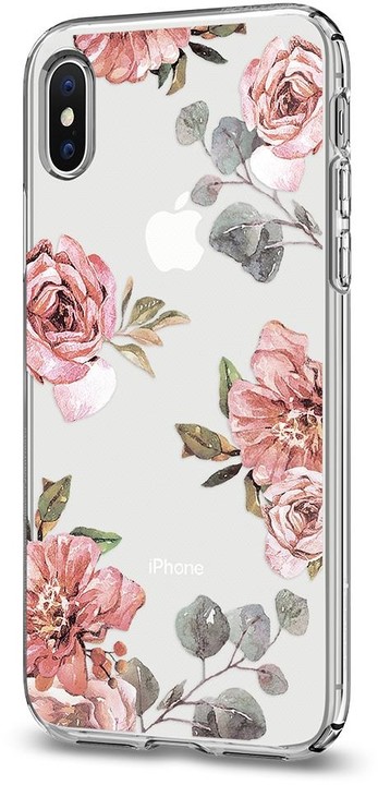 Spigen Liquid Crystal zadní kryt pro iPhone X, aquarelle rose_20644708
