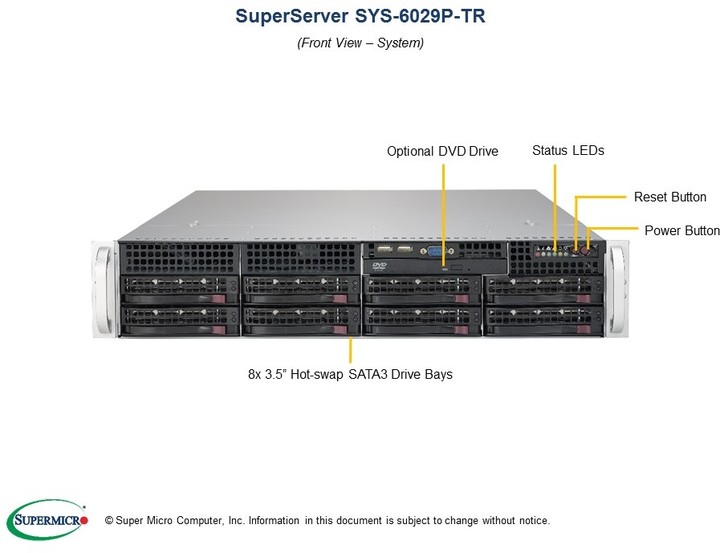 SuperMicro 6029P-TR /2xLGA3647/iC621/DDR4/SATA3 HS/2x1000W_366943910