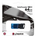 Kingston DataTraveler 80 M - 64GB, modrá_1793049771