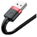 Baseus nabíjecí / datový kabel Cafule USB-A - Lightning, 2,4A, 0.5m, červená/černá_2007291414