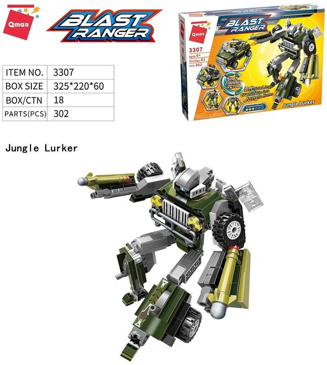 Stavebnice Qman - Blast Ranger &quot;Jungle Lurker&quot; (3307)_478219683