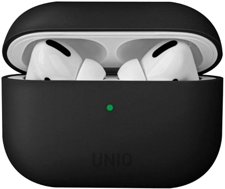 UNIQ silikonové pouzdro Lino Hybrid Liquid pro Airpods Pro, černá_1484857643