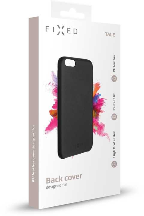 FIXED zadní kryt Tale pro Apple iPhone XS Max, PU kůže, černá_399443914