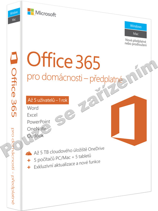 Microsoft Office 365 pro domácnosti - pouze k PC