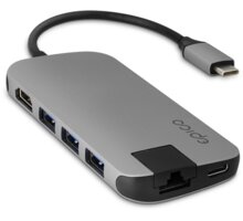 EPICO Hub Multimedia 2 s rozhraním USB-C pro notebooky a tablety - vesmírně šedá_1357658384