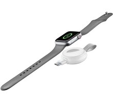 CellularLine nabíječka Power Pill pro Apple Watch, Qi, s USB adaptérem, bílá_1866164688