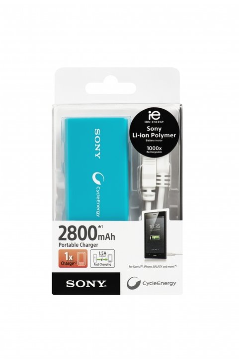 Sony CP-V3L přenosný zdroj USB, modrá, 2800mAh_359571157
