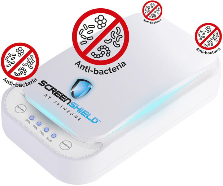 Screenshield UV sterilizátor pro mobilní telefony a drobné předměty, bílá_1914738770