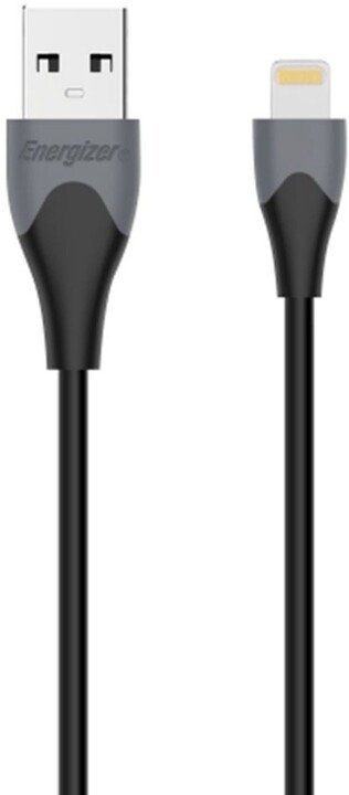 Energizer datový kabel Lightning, MFI, 2.4A, silikonový, 1.2m, černá_1295171575