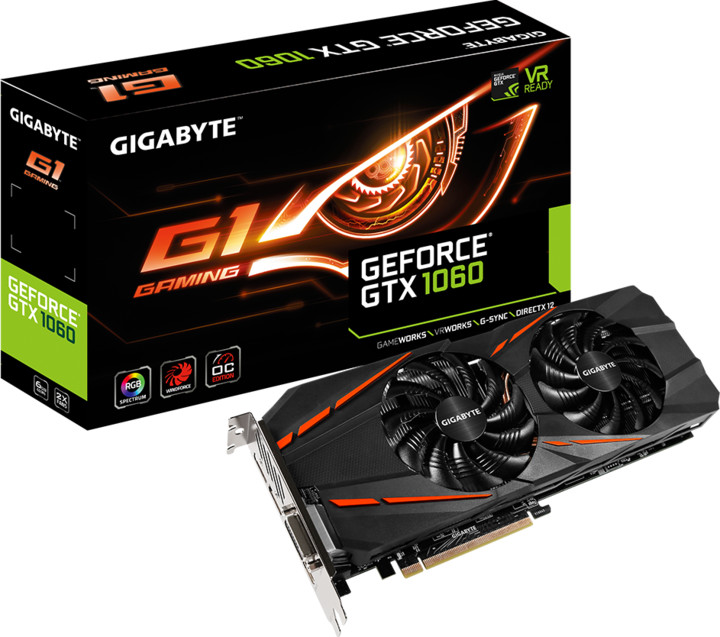 GIGABYTE GeForce GTX 1060 GAMING-6GD, 6GB GDDR5_2043518511