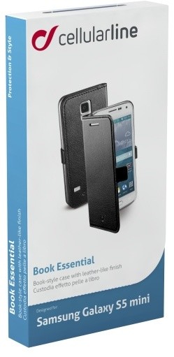 CellularLine Book Essential pro Galaxy S5 Mini, černá_2013963103