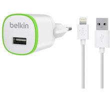Belkin USB 230V nabíječka s Lightning kabelem 1A - bílá_1075296276