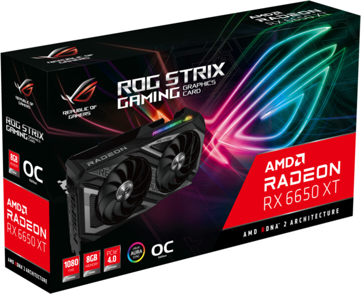 ASUS ROG Strix AMD Radeon™ RX 6650 XT V2 OC Edition, 8GB GDDR6_974310170