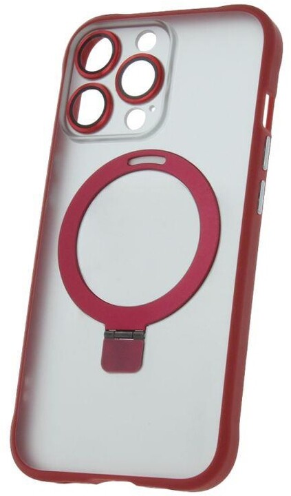 C.P.A. silikonové TPU pouzdro Mag Ring pro iPhone 14 Pro, červená_1305270619