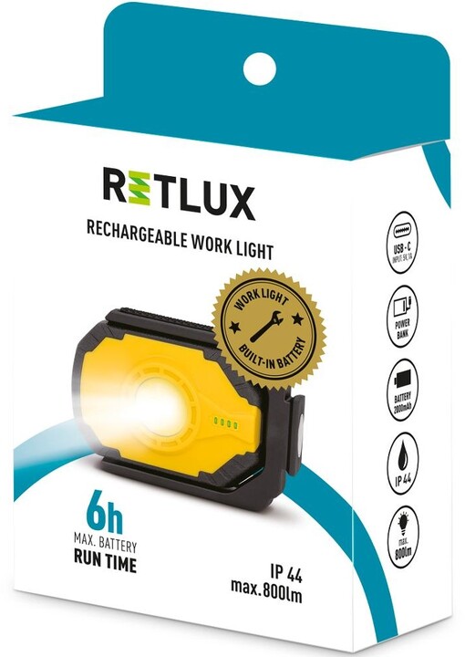 Retlux pracovní svítilna RPL 201, nabíjecí, 10W, černá_1747181000