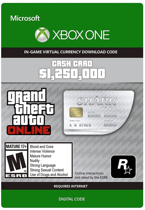 Grand Theft Auto V - Great White Shark Cash Card (Xbox ONE) - elektronicky_1584798337