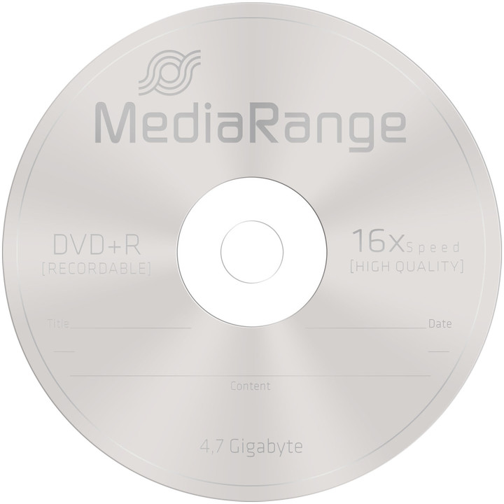 MediaRange DVD+R 4,7GB 16x, Spindle 25ks