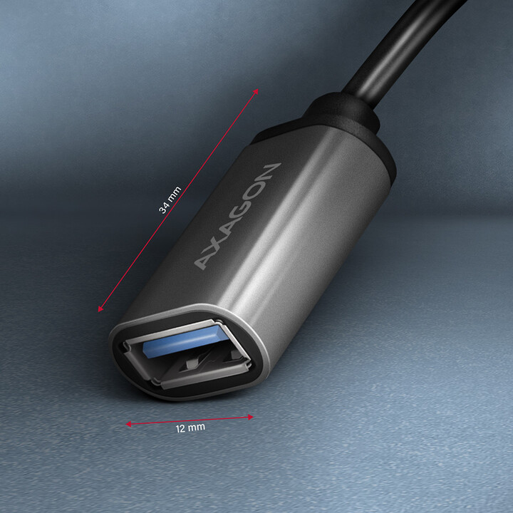 AXAGON adaptér USB-C - USB-A (M/F), USB 3.2 Gen 1, 3A, 20cm_1146470575