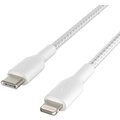Belkin kabel USB-C - Lightning, M/M, MFi, opletený, 2m, bílá_2078087293