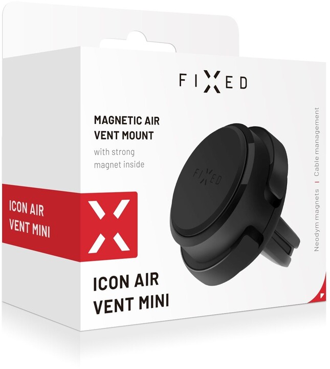 FIXED držák Icon Air Vent Mini, do ventilace, magnetický, černá_1696728202
