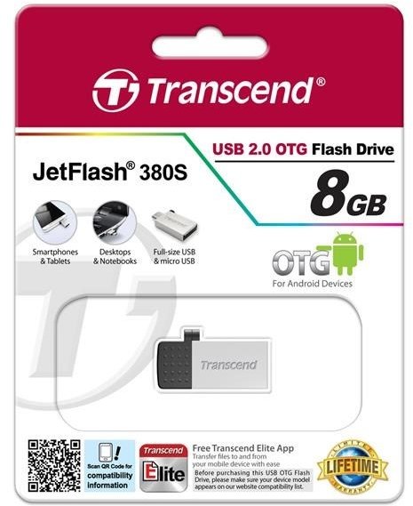 Transcend JetFlash 380S 8GB, stříbrná_1043378986