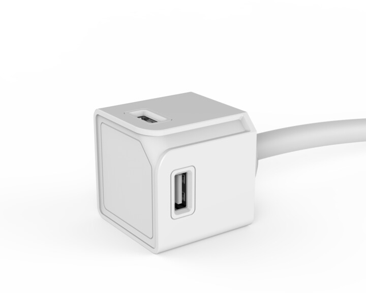 PowerCube rozbočovač USBcube Extended 4xUSB, 1.5m, bílá_1608010859