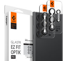 Spigen ochranné sklo tR EZ Fit Optik Pro 2 Pack pro čočky fotoaparátu Samsung Galaxy S24 Ultra, černá, 2ks AGL07425