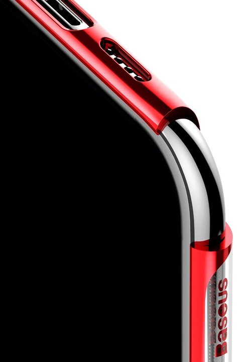 BASEUS Shining Series gelový ochranný kryt pro Apple iPhone 11 Pro Max, červená_399712714