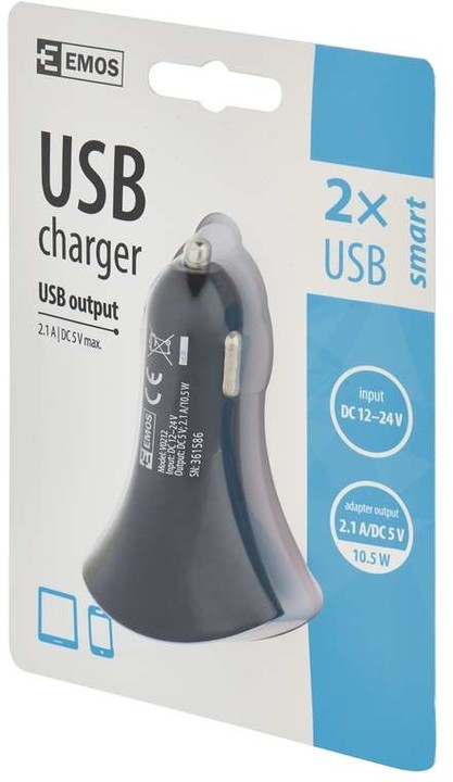 Emos Univerzální USB adaptér do auta 2,1A (10,5W) max._850919928