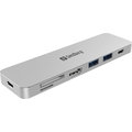 Sandberg USB-C HUB, HDMI+SD+USB+USB-C, stříbrná_1320270193