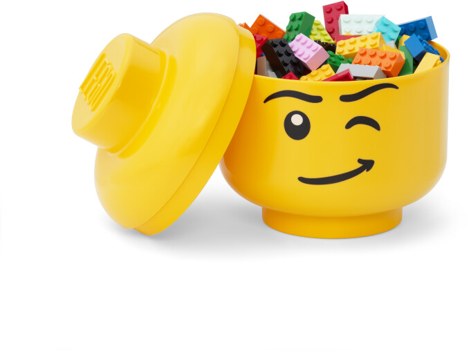 Úložný box LEGO Hlava - mrkající chlapec (S)_676251162
