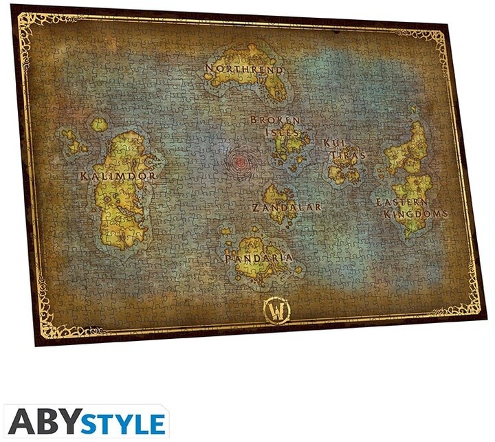 Puzzle World of Warcraft - Azeroth&#39;s Map, 1000 dílků_1908654885