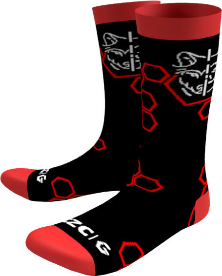 Ponožky CZC.Gaming Shapeshifter, 39-41, černé/červené_1685596353