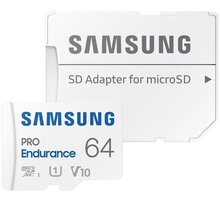 Samsung Micro SDXC 64GB PRO Endurance UHS-I U3 (Class 10) + SD adaptér Poukaz 200 Kč na nákup na Mall.cz