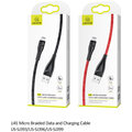 USAMS SJ399 U41 Braided datový kabel microUSB 3m, červená (EU Blister)_1886002995